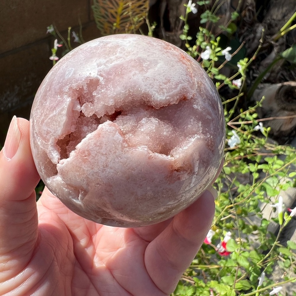 Brazilian Pink Amethyst druzy sphere